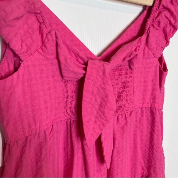 NWT! Fit & Flare Tiered Seersucker All-Day Maxi Dress - Size Medium Tall 🎞️ - Picture 7 of 7